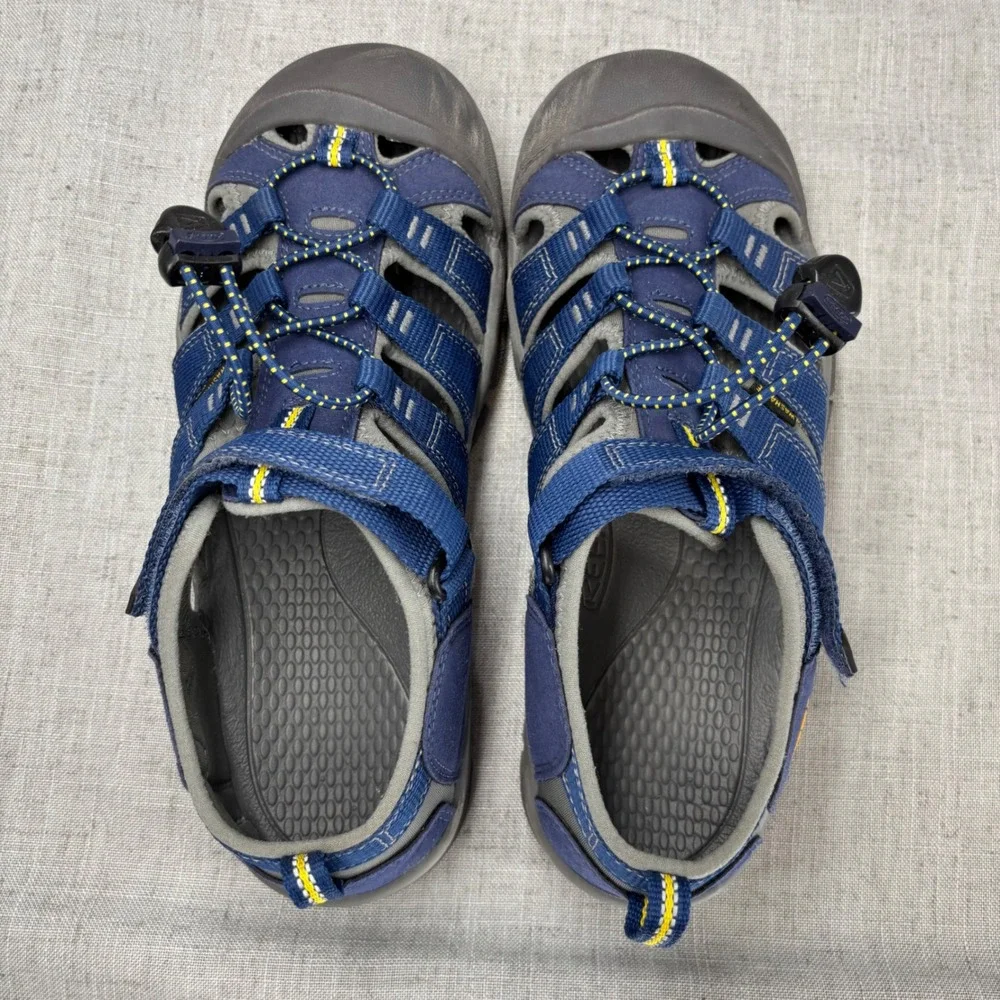 Keen Newport H2 Closed Toe Water Sandals Blue & Grey Sport Hiking Big Kid Size 6
